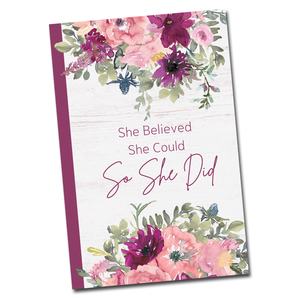 she believed she could so she did gift journal floral women